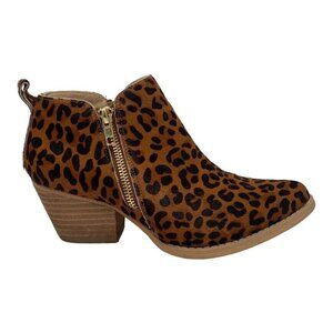 PC5 Very Volatile Tan Leopard Gracemont Ankle Booties Woman’s size7.5